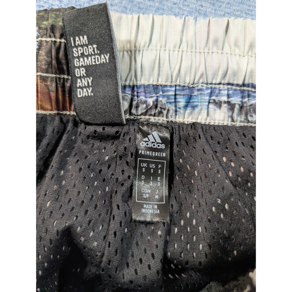 Adidas Primegreen Waterfall Mountain Print Track Pants Mens Small Joggers Blue - Picture 4 of 10